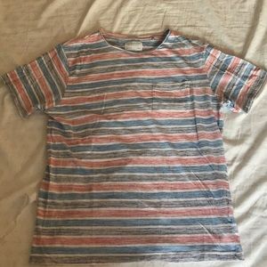 Denim & Flower Striped T-Shirt